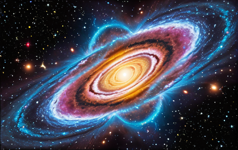 **
A vibrant, swirling depiction of the early universe immediately after the Big Bang. Superimpose stylized representations of the electromagnetic, weak, and strong forces merging into a single, unified force. Use a color palette shifting from distinct, separated colors (representing individual forces) to a bright, unified white light at the center. Include faint, abstract shapes suggestive of nascent galaxies forming in the background. The style should lean towards science visualization with an artistic flair. Add subtle visual hints of SU(5) or SO(10) symmetry diagrams within the energy flows.
**