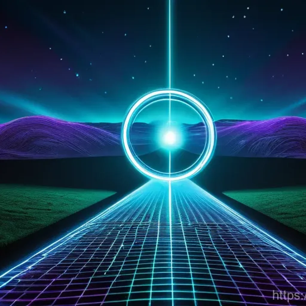 양자 터널링과 반도체 기술 - **Prompt:** A conceptual, high-resolution image illustrating the quantum tunneling effect. Depict a ...