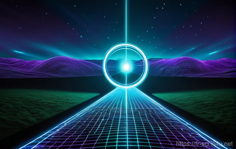 양자 터널링과 반도체 기술 - **Prompt:** A conceptual, high-resolution image illustrating the quantum tunneling effect. Depict a ...