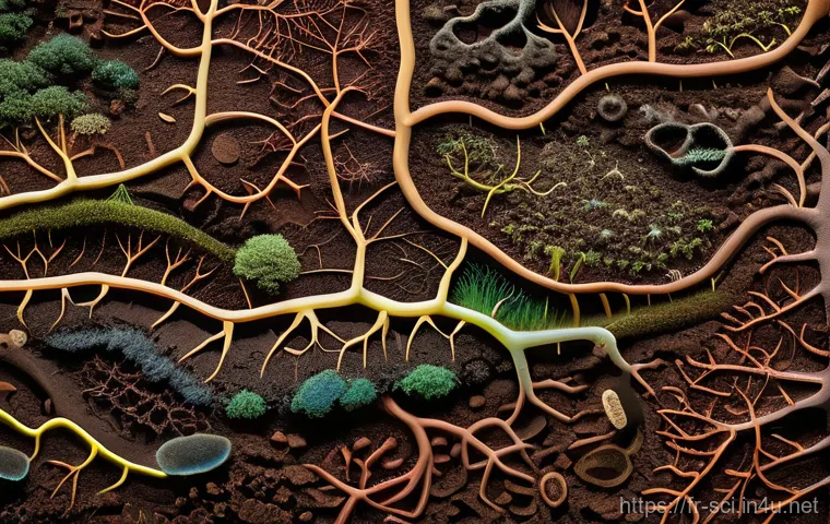 토양 과학과 식량 안보 - **Prompt: The Hidden World Beneath Our Feet**
A vibrant, highly detailed cross-section of health...